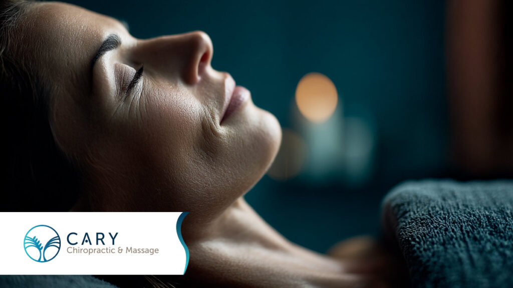 Patient relaxing after a Swedish massage
