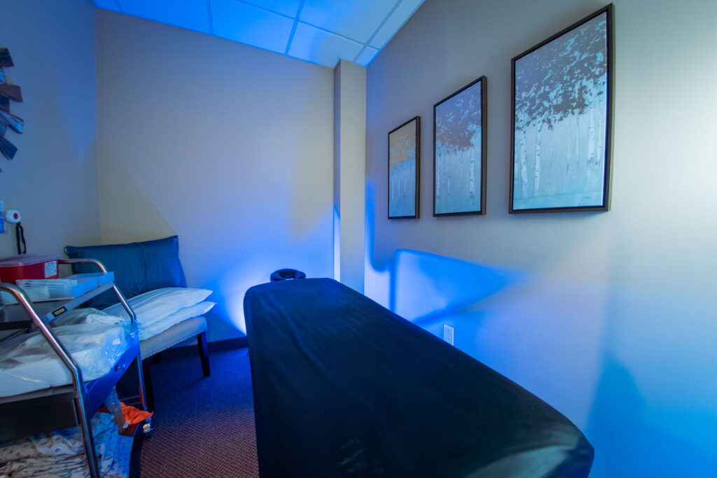 Massage Table at Cary Chiropractic and Massage